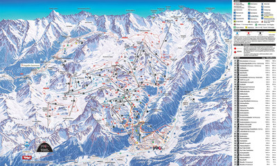 Ischgl - mapa tras narciarskich